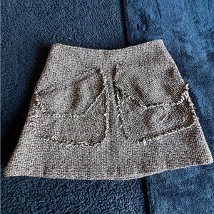 Tweed Mini Skirt (Size 6)